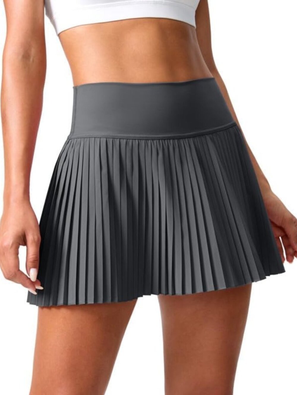 High Waisted Pleated Tennis Skirt with Pockets | Lightweight Athletic Golf Skort